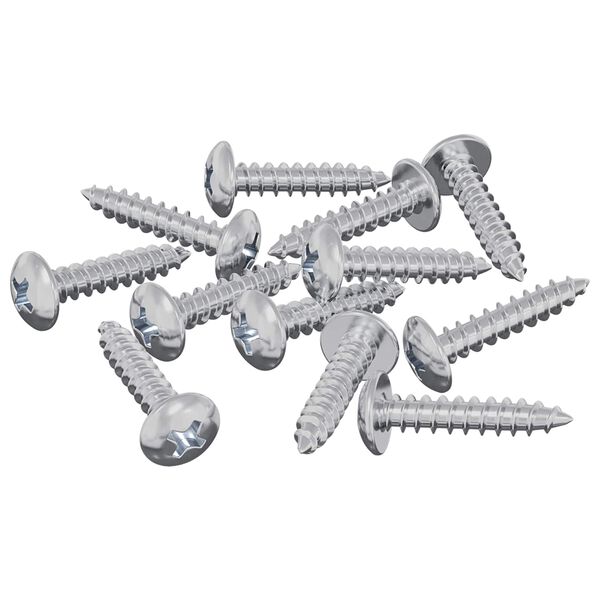 vidaXL Tr&aelig;skruer 12 pcs S&oslash;lv M3,5 x 20 mm St&aring;l