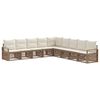 vidaXL Havesofa S&aelig;t 9 stk. Beige polyrattan