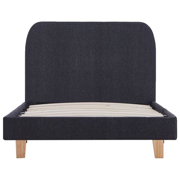 vidaXL sengestel 90 x 200 cm stof mørkegrå