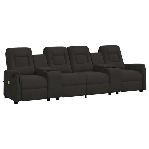 vidaXL 4-personers massagestol med kopholdere sort