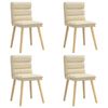 vidaXL spisebordsstole 4 stk. stof cremefarvet