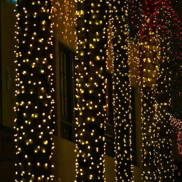 vidaXL Led net M&oslash;rkegr&oslash;n