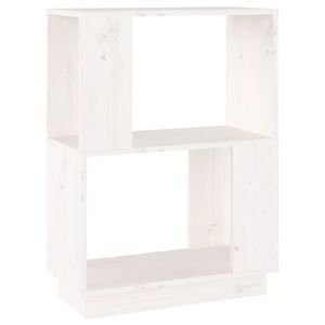 vidaXL bogreol/rumdeler 51x25x70 cm massivt fyrretr&aelig; hvid