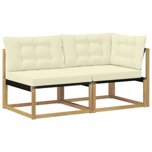 vidaXL Sektionel sofa enheder med pude Hvid 162,5 x 83 x 73 cm