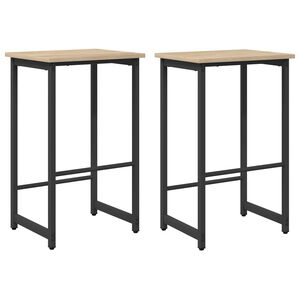vidaXL Barb&aelig;nk 2 stk. Sonoma-eg 40 x 32 x 74 cm Konstrueret tr&aelig;