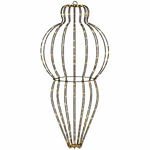 vidaXL Julefinial lys 320 LED'er Varm hvid Dia. 40 x 75 cm