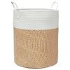 vidaXL opbevaringskurv &Oslash;38x46 cm bomuld brun og hvid