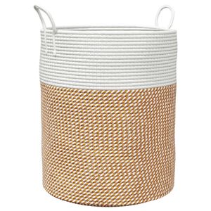 vidaXL opbevaringskurv &Oslash;38x46 cm bomuld brun og hvid