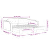 vidaXL daybed med udtr&aelig;k 90x200 cm stof m&oslash;rkegr&aring;
