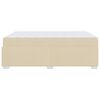 vidaXL Sengestel med madras Creme 160 x 200 cm Stof