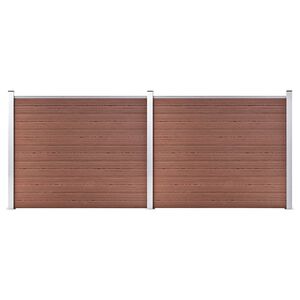 vidaXL hegnspanels&aelig;t 353x146 cm WPC brun