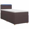 vidaXL Boxmadras med topmadras M&oslash;rk Brun 90 x 190 cm Stof