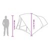 vidaXL Tunnel telt med tag Grå og orange 500 x 348 x 200 cm taft