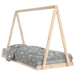 vidaXL sengeramme til juniorseng 90x200 cm massivt fyrretr&aelig;