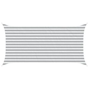 vidaXL Solskygge sejl Lys Gr&aring; og Hvid 4 x 2 m 100% polyester Oxford