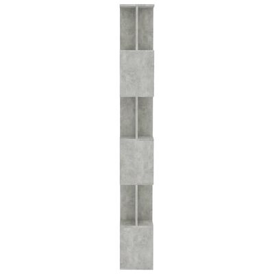 vidaXL bogskab/rumdeler 80x24x192 cm spånplade betongrå