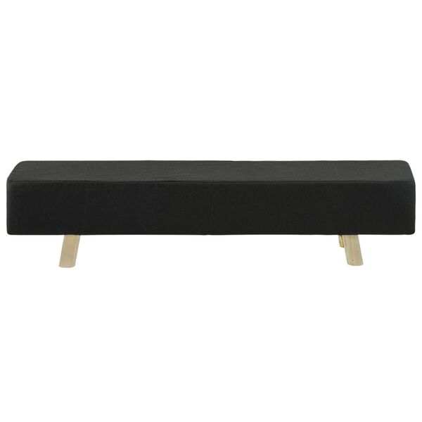 vidaXL taburet 120x28x26 cm stof m&oslash;rkegr&aring;