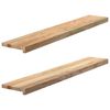vidaXL vindueskarme 2 stk ubehandlet 120x20x2 cm massivt egetr&aelig;
