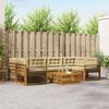 vidaXL Udend&oslash;rs sofagruppe med pude 8 pcs Naturlig og Beige