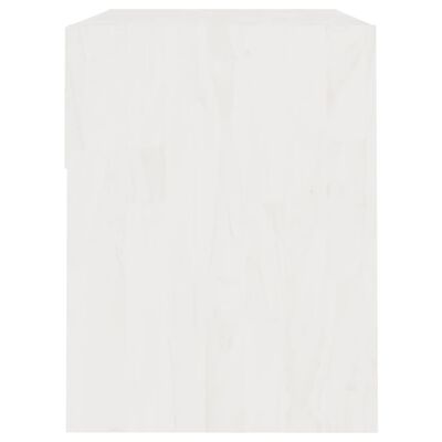 vidaXL sengebord 40x31x40 cm massivt fyrretræ hvid