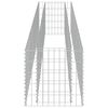 vidaXL gabion-h&oslash;jbed 360x50x50 cm galvaniseret st&aring;l