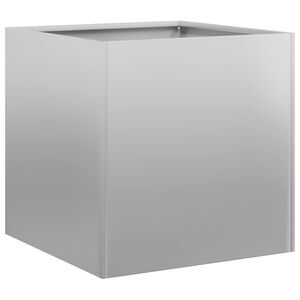 vidaXL Planter 40x40x40 cm Galvaniseret st&aring;l