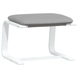 vidaXL fodskammel 51x41x40 cm stof lysegr&aring;