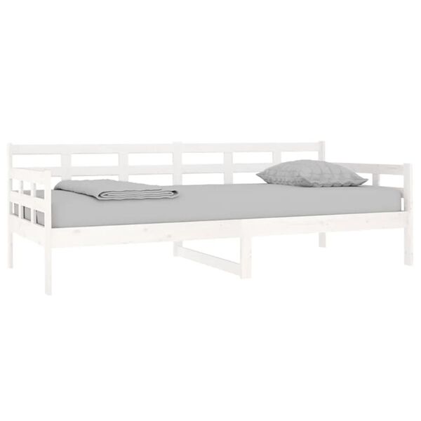 vidaXL daybed 90x200 cm massivt fyrretræ hvid