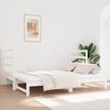 vidaXL daybed med udtr&aelig;k 2x(90x190) cm massivt fyrretr&aelig; hvid