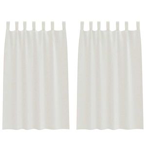 vidaXL Voile Gardin med gardiner 2 pcs Creme 175 x 140 cm Polyester