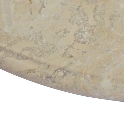 vidaXL bordplade Ø60x2,5 cm marmor cremefarvet