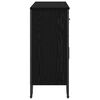 vidaXL Sideboard med skuffe Sort eg 97 x 32,5 x 74,5 cm