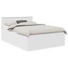 vidaXL Sengestel med hovedg&aelig;rde Hvid 160 x 200 cm Konstrueret tr&aelig;
