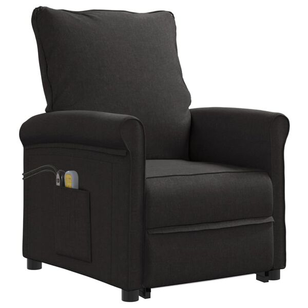 vidaXL l&oslash;ftestol med massagefunktion stof sort