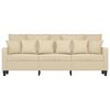 vidaXL 3-personers sofa 180 cm stof cremefarvet