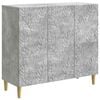 vidaXL Sideboard Betongr&aring; 89 x 34,5 x 80 cm Konstrueret tr&aelig;