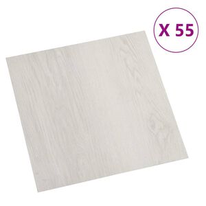 vidaXL selvkl&aelig;bende gulvbr&aelig;dder 55 stk. 5,11 m&sup2; PVC beige