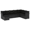 vidaXL sofas&aelig;t til haven 8 dele med hynder polyrattan sort