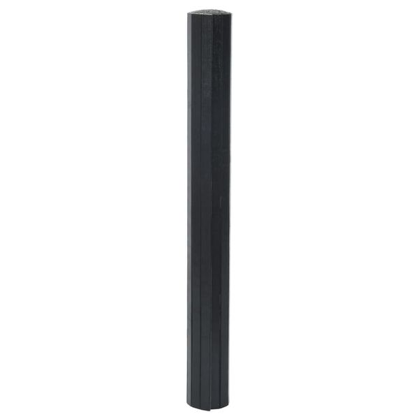 vidaXL gulvtæppe 70x300 cm rektangulær bambus sort