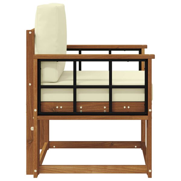 vidaXL Udend&oslash;rs sofagruppe Soli Akacietr&aelig; og polyester Naturfarvet