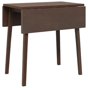 vidaXL spisebord massivt gummitr&aelig; brun