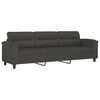 vidaXL 3-personers sofa m. puder hynder 210 cm mikrofiberstof m&oslash;rkegr&aring;