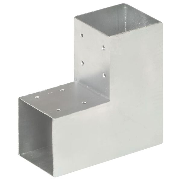 vidaXL stolpebeslag L-form 91x91 mm galvaniseret metal