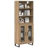 vidaXL Highboard Artisan Egetr&aelig; 69,5 x 34 x 180 cm Konstrueret tr&aelig;