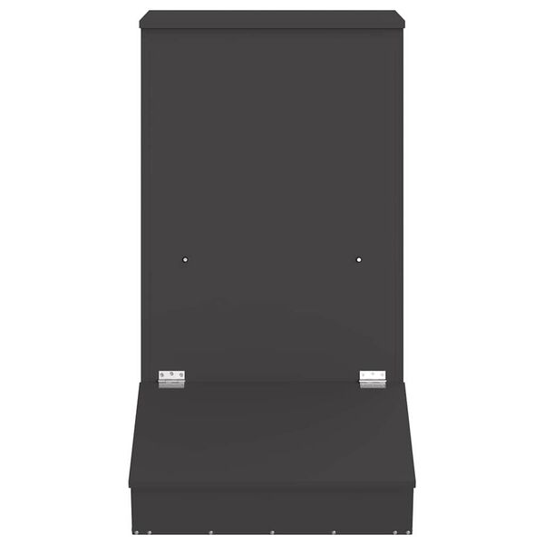 vidaXL Svinefeeder Sort 82 x 51 x 91,5 cm Koldvalset St&aring;l