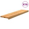 vidaXL trappem&aring;tter 16 stk. lysebrun 100x30x2 cm massivt egetr&aelig;