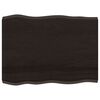 vidaXL bordplade 80x60x(2-4) cm naturlig kant behandlet tr&aelig; m&oslash;rkebrun