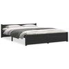 vidaXL sengeramme 135x190 cm Double massivt fyrretr&aelig; sort