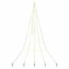 vidaXL LED Juletr&aelig; med jords&oslash;jler Varm hvid 306 cm Metal