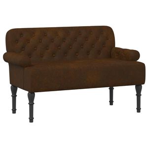 vidaXL L&aelig;nestol med knap tufting Brun 120 x 65 x 78 cm